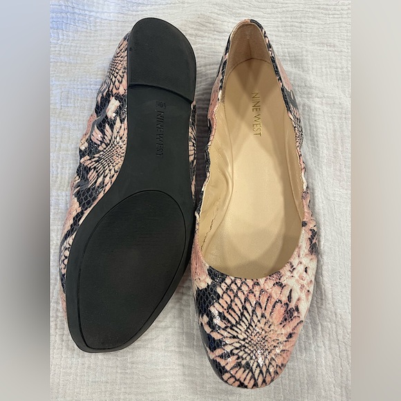Nine West Shoes Womens 10M Snakeskin Ballet Flat Slip On - Picture 1 of 5